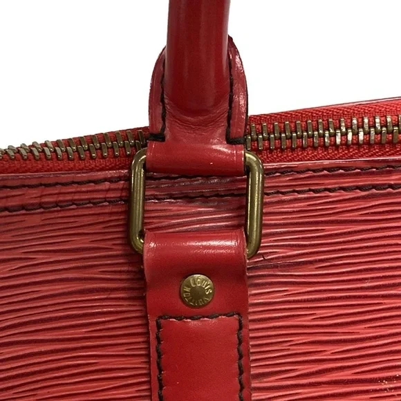 Authentic Louis Vuitton Castilian Red Epi keepall 45 travel unisex duffle bag - Picture 10 of 16